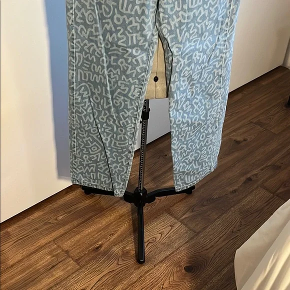 Cotton On Blue Patterned Flare Jeans - Picture 2 of 5